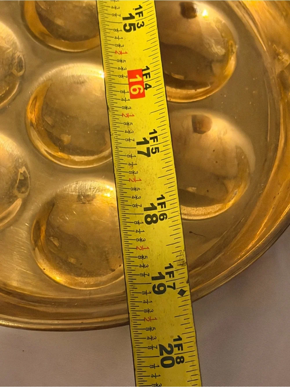 Vintage Brass Æbleskiver Danish Pancake Pan 7 Cup Iron Handle